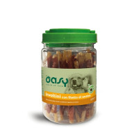 Ласощі Oasy Dog Dry Jerky Rawhide Twisted Stick для собак усіх вікових груп та порід, качка, 350 г Ласощі Oasy Dog Dry Jerky Rawhide Twisted Stick для собак усіх вікових груп та порід, качка, 350 г