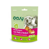 Лакомство Oasy Dog Treats для взрослых собак, курица и овощи, 80 г