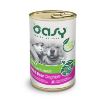 Вологий корм Oasy Dog Wet OAP Adult Medium/Large для дорослих собак середніх та великих порід, дикий кабан, 400 г
