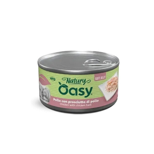 Влажный корм Oasy Dog Wet Natury для собак, курица с ветчиной, 150 г