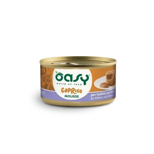 Влажный корм Oasy Cat Wet Caprice Kitten для котят, мусс с курицей, 85 г Влажный корм Oasy Cat Wet Caprice Kitten для котят, мусс с курицей, 85 г