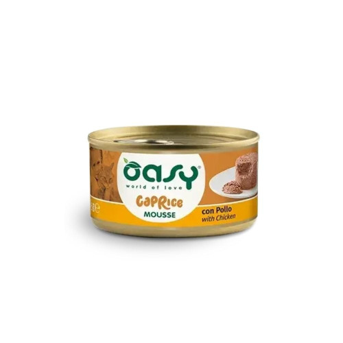 Влажный корм Oasy Cat Wet Caprice для взрослых кошек, мусс с курицей, 85 г
