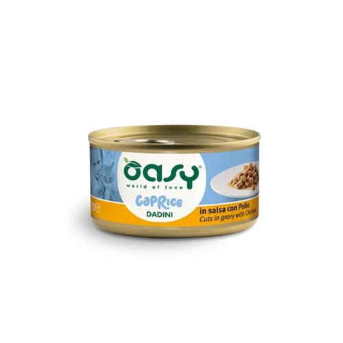 Влажный корм Oasy Cat Wet Caprice для взрослых кошек, курица, кусочки в соусе, 85 г