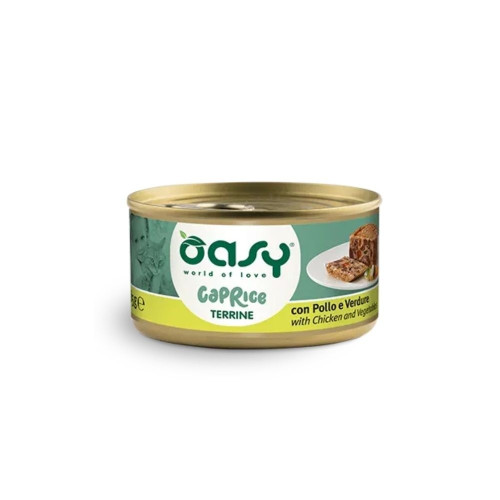 Влажный корм Oasy Cat Wet Caprice для взрослых кошек, террин с тунцем, 85 г