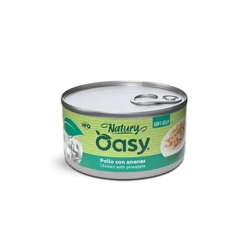 Вологий корм Oasy Cat Wet Natury для дорослих котів, курка з ананасом, 85 г