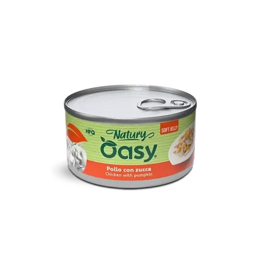Вологий корм Oasy Cat Wet Natury для дорослих котів, курка з гарбузом, 85 г