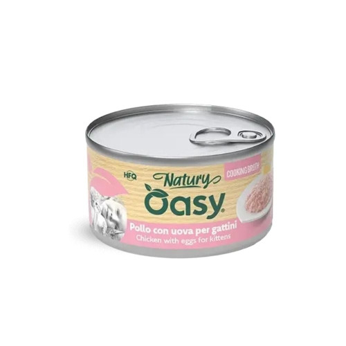 Влажный корм Oasy Cat Wet Natury Kitten для котят, курица с яйцами, 85 г Влажный корм Oasy Cat Wet Natury Kitten для котят, курица с яйцами, 85 г