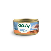 Вологий корм Oasy Cat Wet Caprice для дорослих котів, курка та лосось, шматочки у підливці, 85 г