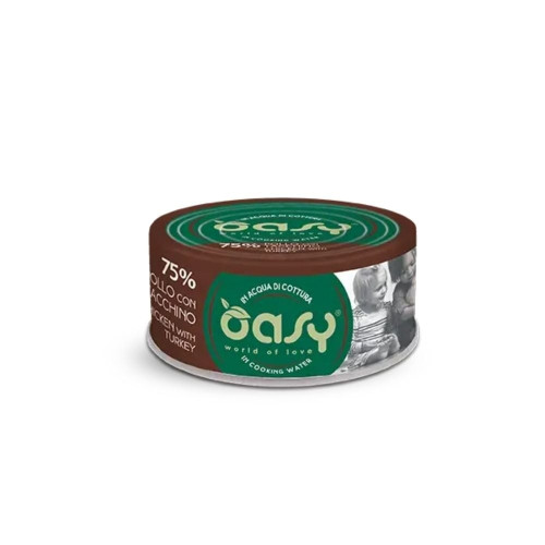Влажный корм Oasy Cat Wet More Love для взрослых кошек, курица с индейкой, 70 г