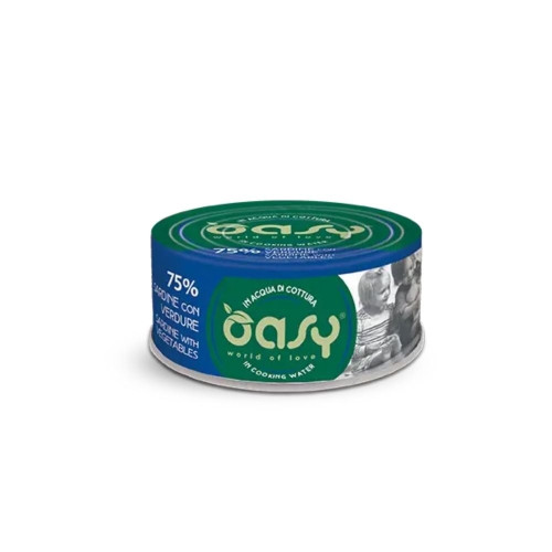 Влажный корм Oasy Cat Wet More Love для взрослых кошек, сардинелла с овощами, 70 г