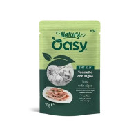 Вологий корм Oasy Cat Wet Natury для дорослих котів, тунець з морськими водоростями, 70 г