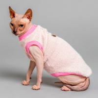 Майка Style Pets Елка для кошек, цвет розовый, размер XS