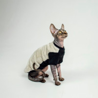 Кофта Style Pets Silver Cat для кошек, цвет бежевый, размер M- Кофта Style Pets Silver Cat для кошек, цвет бежевый, размер M-