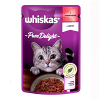 Влажный корм Whiskas Pure Delight для кошек, говядина в желе, 85 г Влажный корм Whiskas Pure Delight для кошек, говядина в желе, 85 г