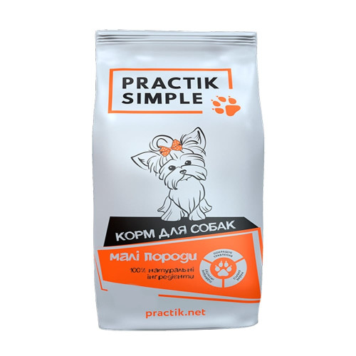 Сухий корм Practik Simple для дорослих собак малих порід, 1 кг