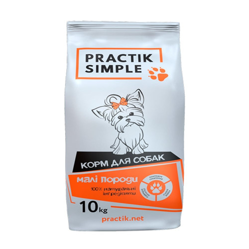 Сухий корм Practik Simple для дорослих собак малих порід, 10 кг
