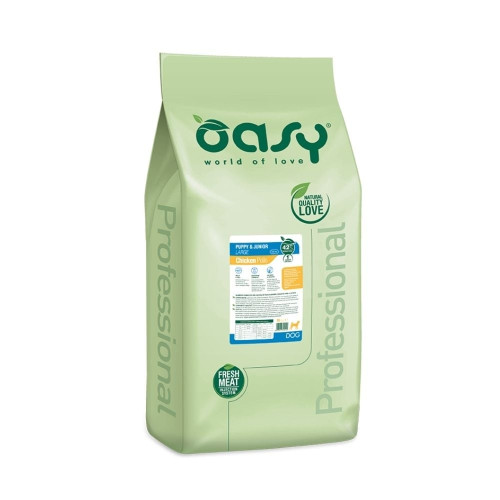 Сухой корм Oasy Dog Lifestage Puppy & Junior Large для щенков больших пород, курица, 4.5 кг