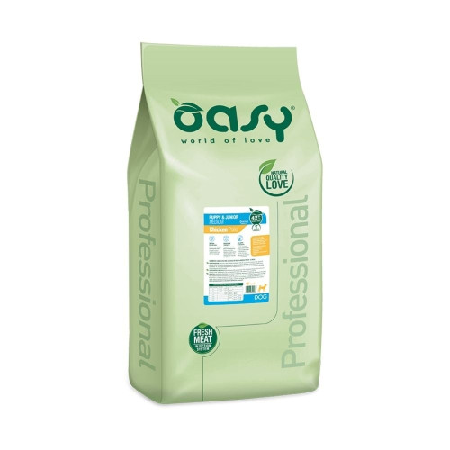 Сухой корм Oasy Dog Lifestage Puppy & Junior Medium для щенков средних пород, курица, 4.5 кг