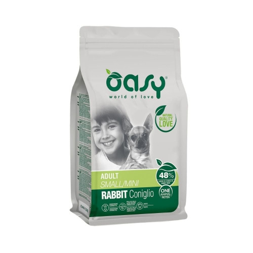 Сухий корм Oasy Dog OAP Adult Small/Mini для дорослих собак малих порід, кролик, 0.8 кг