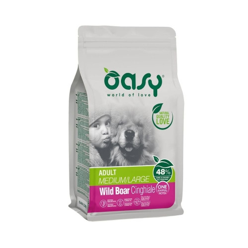 Сухий корм Oasy Dog OAP Adult Medium/Large для дорослих собак середніх і великих порід, дикий кабан, 2.5 кг
