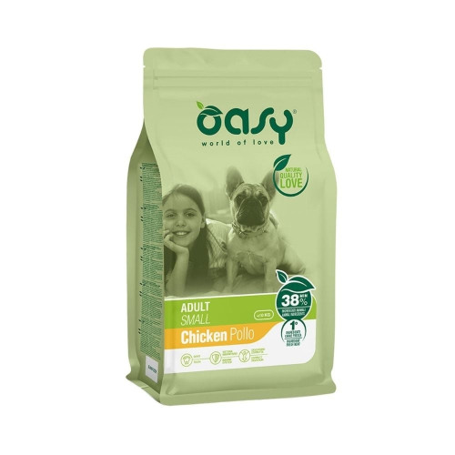 Сухий корм Oasy Dog Lifestage Adult Small для дорослих собак малих порід, курка, 3 кг