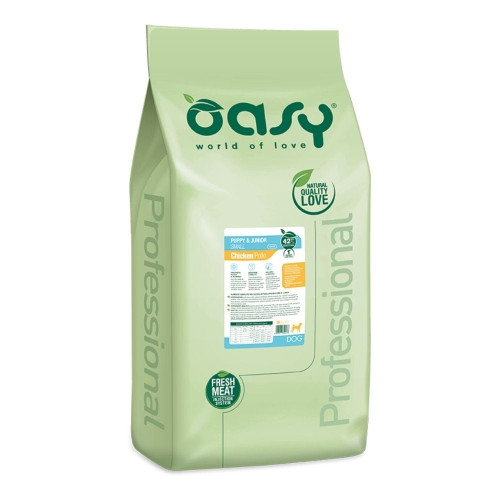 Сухой корм Oasy Dog Lifestage Puppy & Junior Small для щенков малых пород, курица, 18 кг