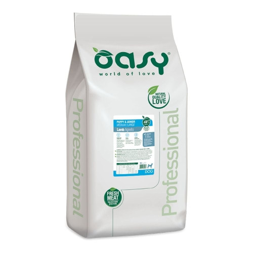 Сухой корм Oasy Dog OAP Puppy Medium/Large для щенков средних и крупных пород, ягненок, 18 кг
