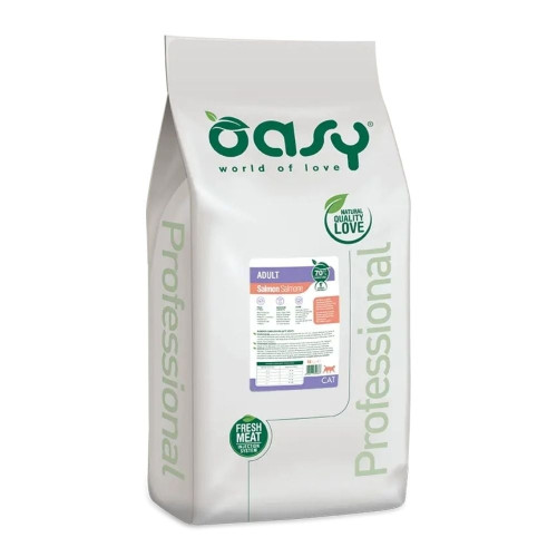 Сухий корм Oasy Cat Lifestage Adult для дорослих котів, лосось, 18 кг