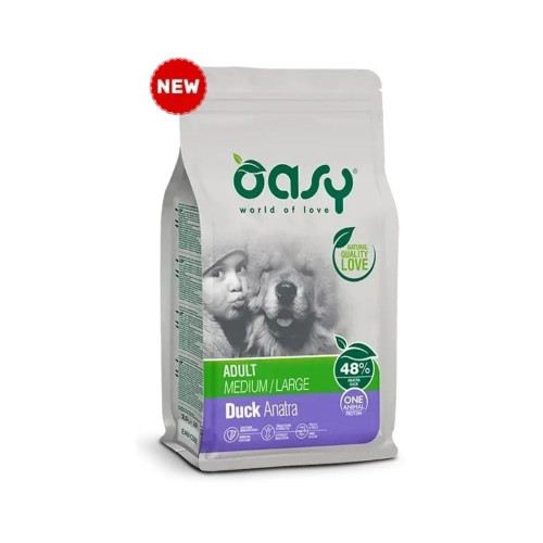 Сухий корм Oasy Dog OAP Adult Medium/Large для дорослих собак середніх і великих порід, качка, 2.5 кг