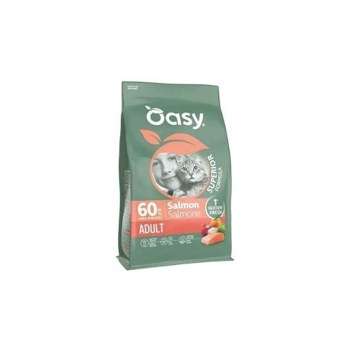 Сухой корм Oasy Dry Cat Superior Adult для взрослых кошек, лосось, 0.3 кг