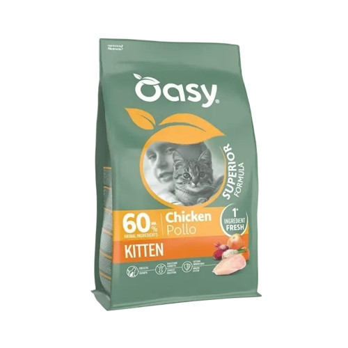 Сухой корм Oasy Dry Cat Superior Kitten для котят, курица, 1.5 кг