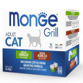 Влажный корм Monge Cat GRILL Wet MIX для кошек, кролик/ягненок, 1 кг