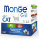 Влажный корм Monge Cat GRILL Wet MIX для кошек, кролик/ягненок, 1 кг