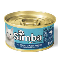 Влажный корм Monge Simba Cat Wet для кошек, с тунцем и океанической рыбой, 85 г Влажный корм Monge Simba Cat Wet для кошек, с тунцем и океанической рыбой, 85 г