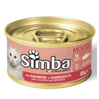 Влажный корм Monge Simba Cat Wet для кошек, с лососем и креветками, 85 г Влажный корм Monge Simba Cat Wet для кошек, с лососем и креветками, 85 г