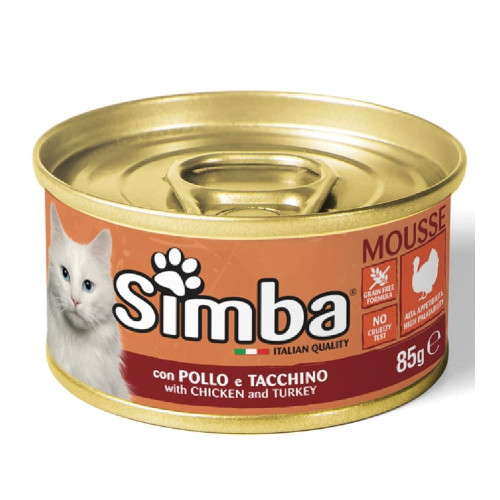 Вологий корм Monge Simba Cat Wet для котів, з куркою та індичкою, 85 г Вологий корм Monge Simba Cat Wet для котів, з куркою та індичкою, 85 г