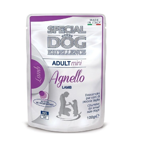 Вологий корм Monge SDE Dog Wet Mini Adult для дорослих собак середніх порід, з ягням, 100 г Вологий корм Monge SDE Dog Wet Mini Adult для дорослих собак середніх порід, з ягням, 100 г