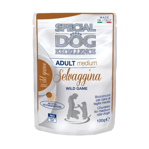 Вологий корм Monge SDE Dog Wet Medium Adult для дорослих собак середніх порід, з дичиною, 100 г Вологий корм Monge SDE Dog Wet Medium Adult для дорослих собак середніх порід, з дичиною, 100 г