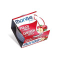 Влажный корм Monge Cat Wet Adult для взрослых кошек, курица с яблоком, 80 г