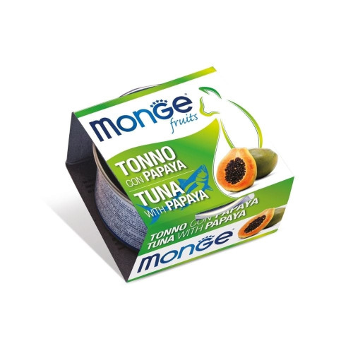 Вологий корм Monge Cat Wet Adult для дорослих котів, тунeць та папайя, 80 г Вологий корм Monge Cat Wet Adult для дорослих котів, тунeць та папайя, 80 г