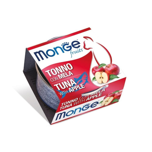 Вологий корм Monge Cat Wet Adult для дорослих котів, тунeць з яблуком, 80 г Вологий корм Monge Cat Wet Adult для дорослих котів, тунeць з яблуком, 80 г