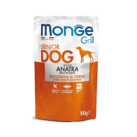 Влажный корм Monge Dog Wet Grill для взрослых собак, индейка с овощами, 100 г