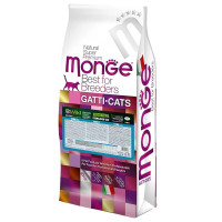 Сухой корм Monge Cat Bwild Grain Free Sterilised для стерилизованных кошек, тунец 10 кг Сухой корм Monge Cat Bwild Grain Free Sterilised для стерилизованных кошек, тунец 10 кг