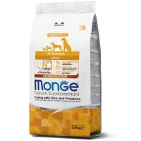 Сухой корм Monge Dog All breeds Adult для взрослых собак,индейка рис и картофель, 2.5 кг Сухой корм Monge Dog All breeds Adult для взрослых собак,индейка рис и картофель, 2.5 кг