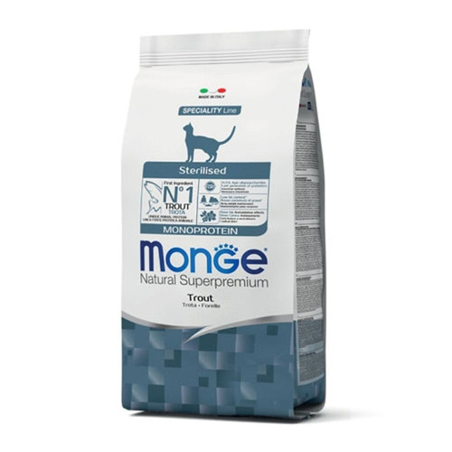 Сухий корм Monge Cat Sterilised для стерилізованих котів, з фореллю, 5 кг
