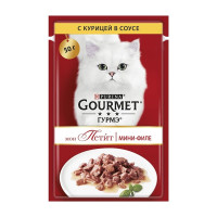 Влажный корм Purina Gourmet Mon Petit для взрослых кошек, с курицей, кусочки в соусе, 50 г
