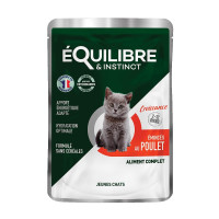Влажный корм Equilibre&Instinct для котят, рагу в соусе, с курицей, 85 г Влажный корм Equilibre&Instinct для котят, рагу в соусе, с курицей, 85 г