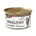 Консерви Healthy Irresistibili Capricci для вибагливих котів, паштет з телятиною та сиром, 85 г