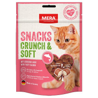 Ласощі Mera Snacks Crunch&Soft Lachs для котів, снеки з лососем, 200 г Ласощі Mera Snacks Crunch&Soft Lachs для котів, снеки з лососем, 200 г