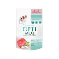Вологий корм Optimeal Beef&Cranberries Adult для дорослих собак, яловичина та журавлина в желе, 100 г Вологий корм Optimeal Beef&Cranberries Adult для дорослих собак, яловичина та журавлина в желе, 100 г
